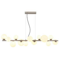 LED-HÄNGELEUCHTE  120/34,5 cm   - Transparent/Opal, Design, Glas/Kunststoff (120/34,5cm) - Globo