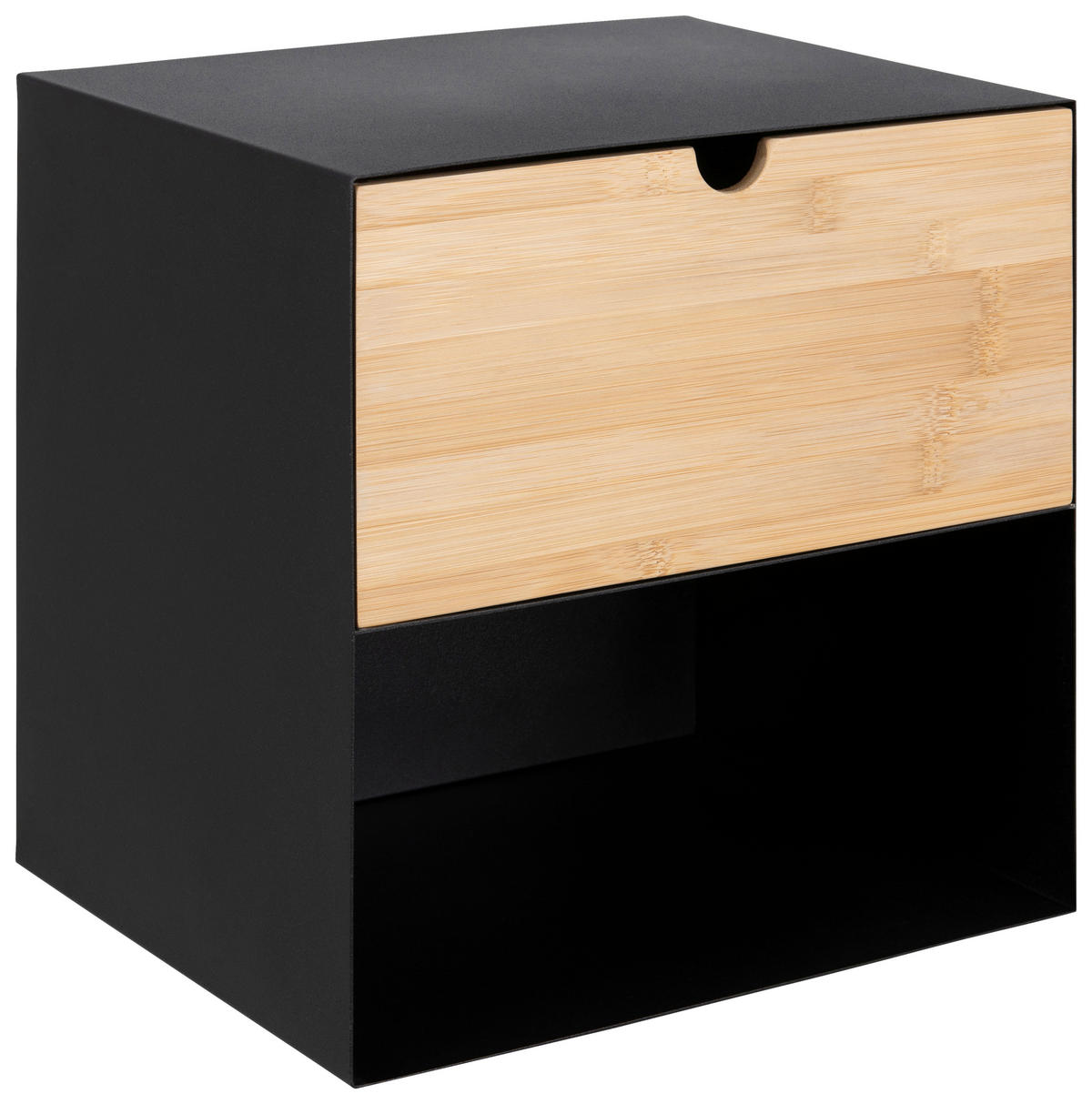 KOMMODE  in 30/30/25 cm  - Schwarz, KONVENTIONELL, Naturmaterialien/Metall (30/30/25cm) - Livetastic