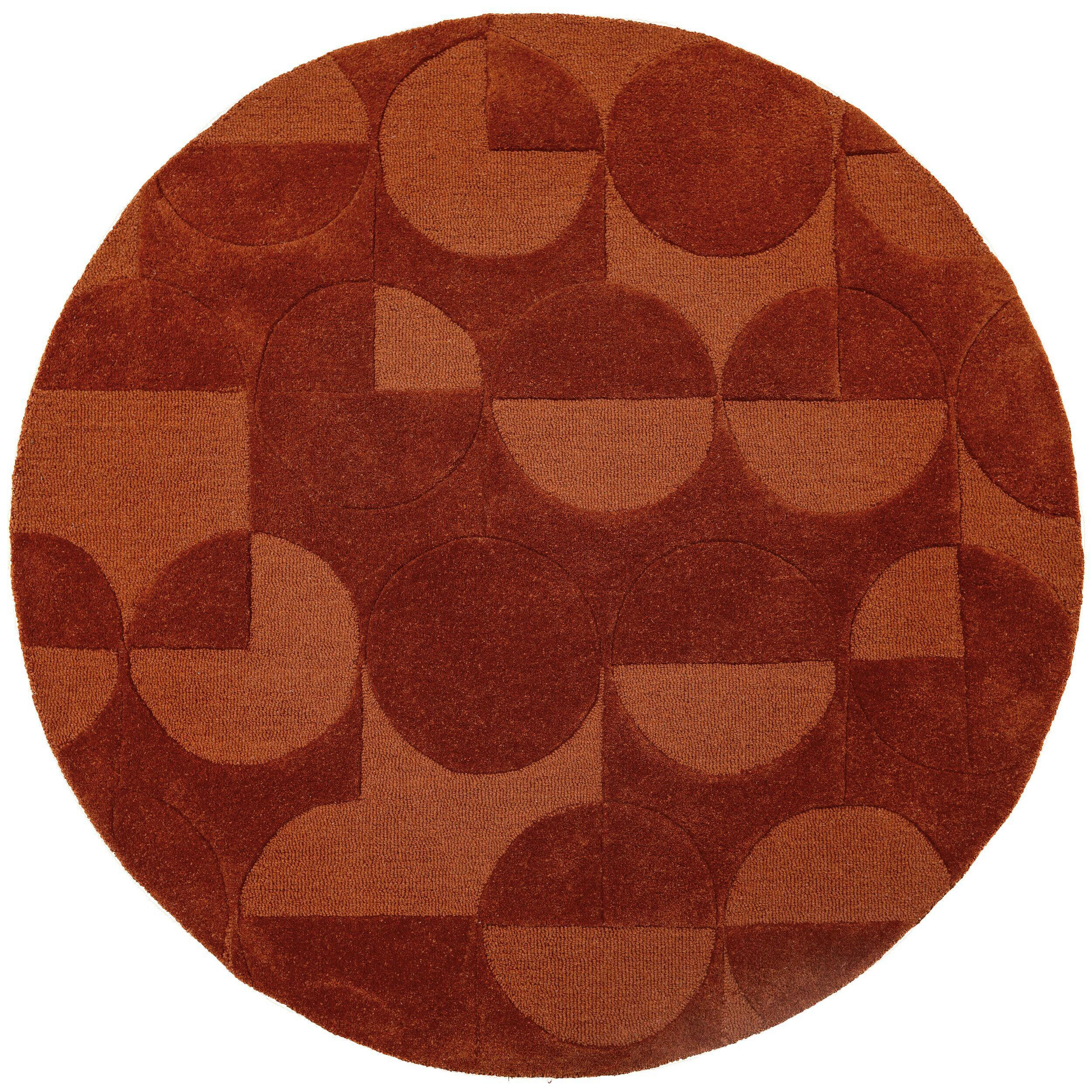 WOLLTEPPICH 160/160 cm Gigi Terracotta  - Terracotta, Basics, Textil (160/160cm) - Flair Rugs