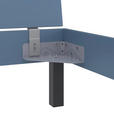 BETT 200/200 cm  in Blau  - Blau/Schwarz, Design, Holzwerkstoff/Metall (200/200cm) - Xora