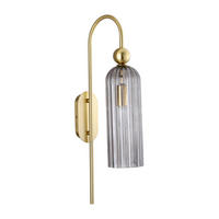 WANDLEUCHTE Piega 23.5/10/56.5 cm  - Hellgrau, Basics, Glas (23.5/10/56.5cm)