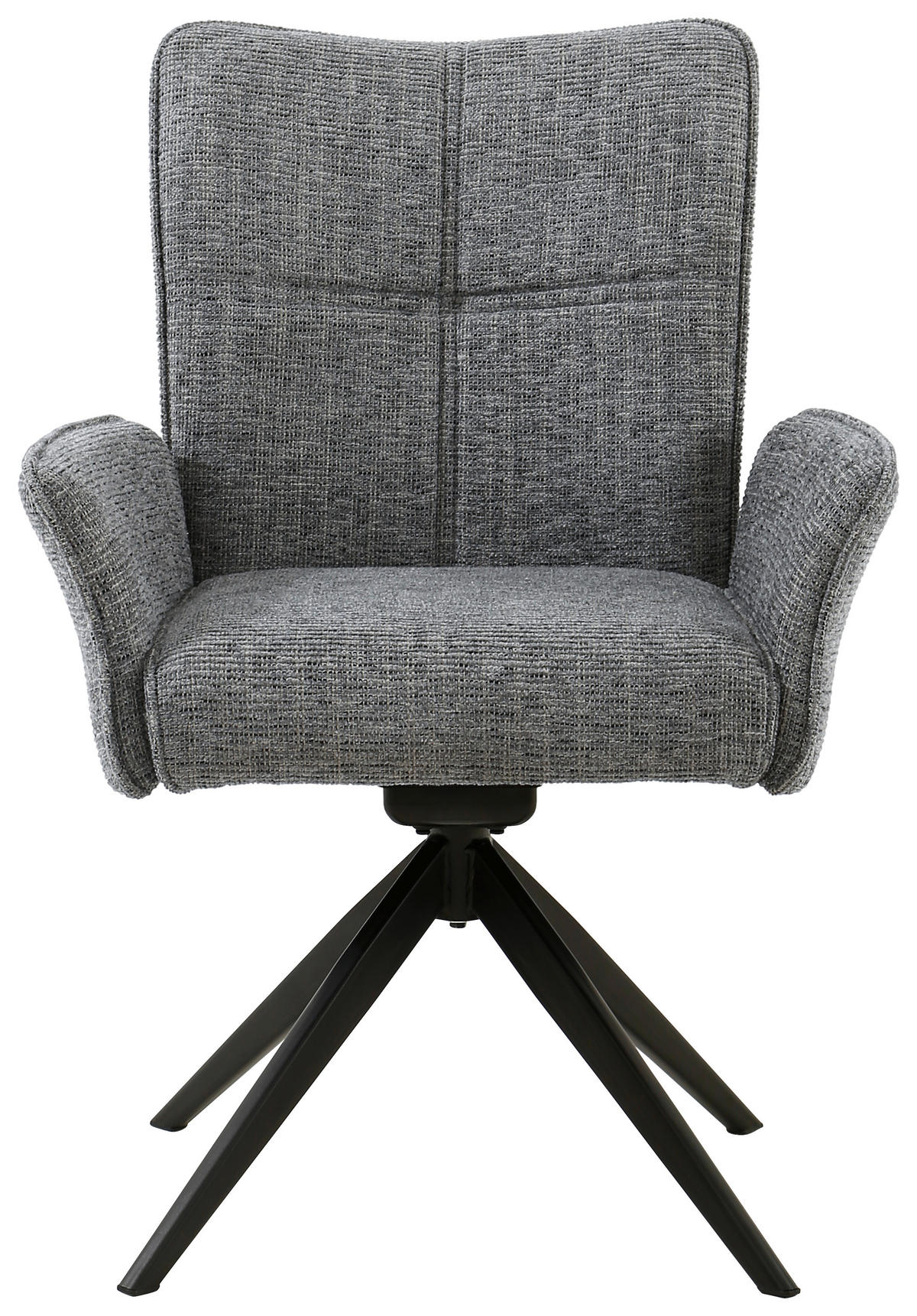 ARMLEHNSTUHL  in Eisen Webstoff  - Schwarz/Grau, Design, Textil/Metall (66/90,5/66cm) - Carryhome
