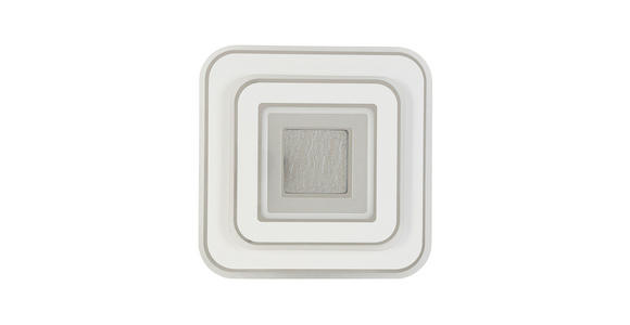 LED-DECKENLEUCHTE 35/35/6 cm   - Chromfarben/Weiß, Basics, Kunststoff/Metall (35/35/6cm) - Novel
