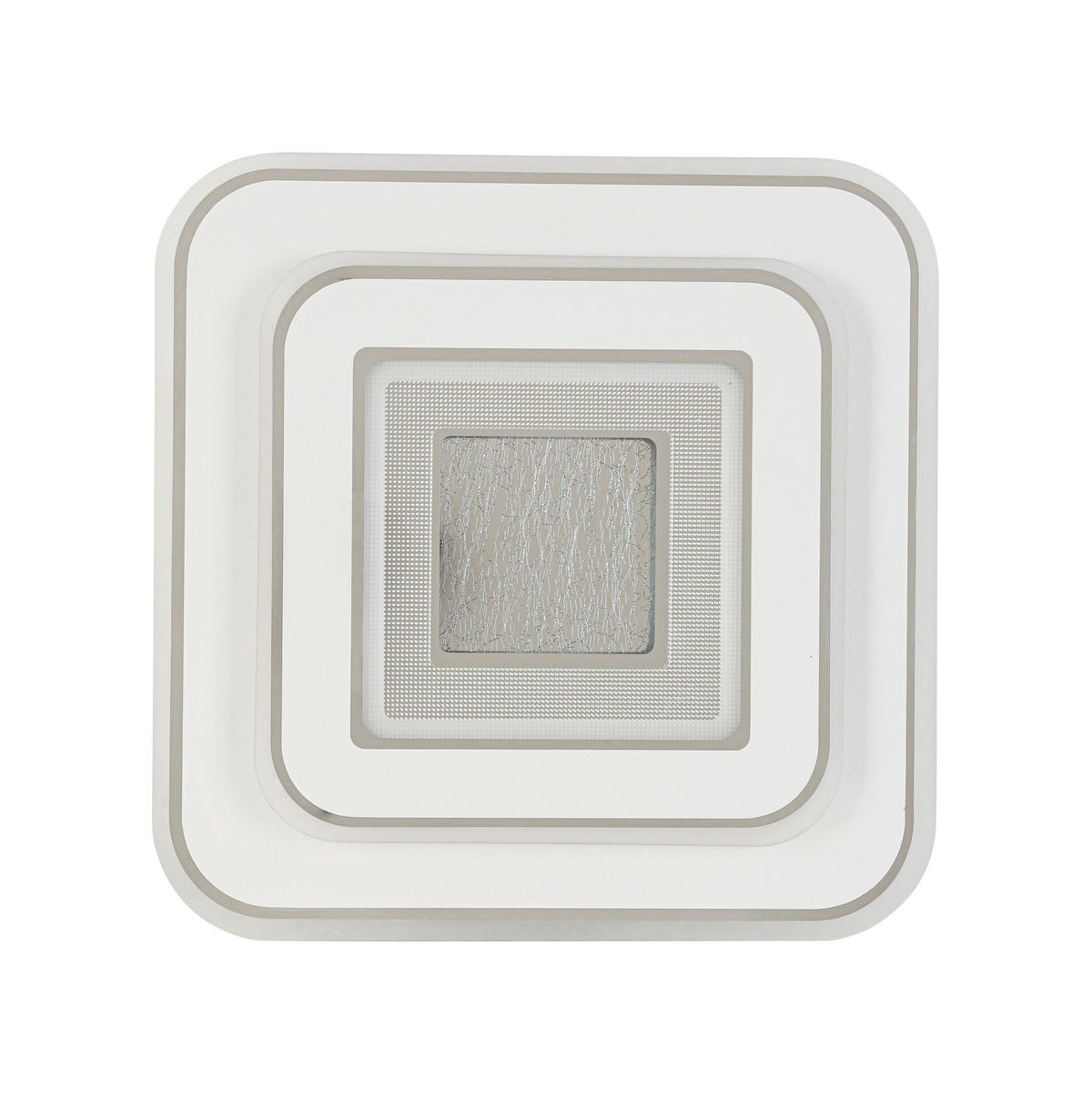 LED-DECKENLEUCHTE Levels 35/35/6 cm   - Chromfarben/Weiß, Basics, Kunststoff/Metall (35/35/6cm) - Novel