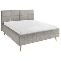 POLSTERBETT 140/200 cm,  in Grau,  - Eichefarben/Grau, KONVENTIONELL, Holz/Textil (140/200cm) - SetOne by Musterring