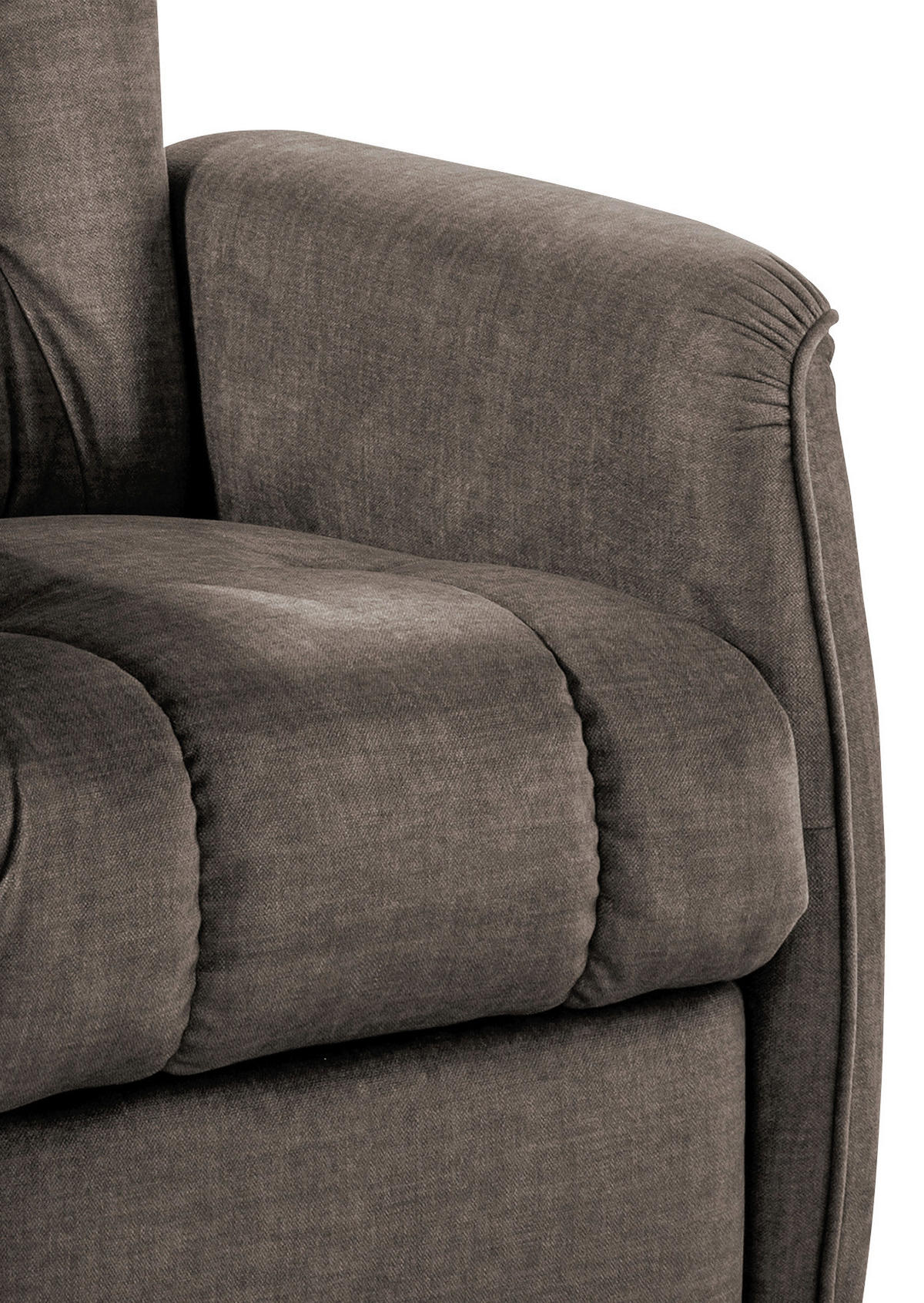 FERNSEHSESSEL in Velours Braun  - Schwarz/Braun, Design, Kunststoff/Textil (77/107/88cm) - Livetastic