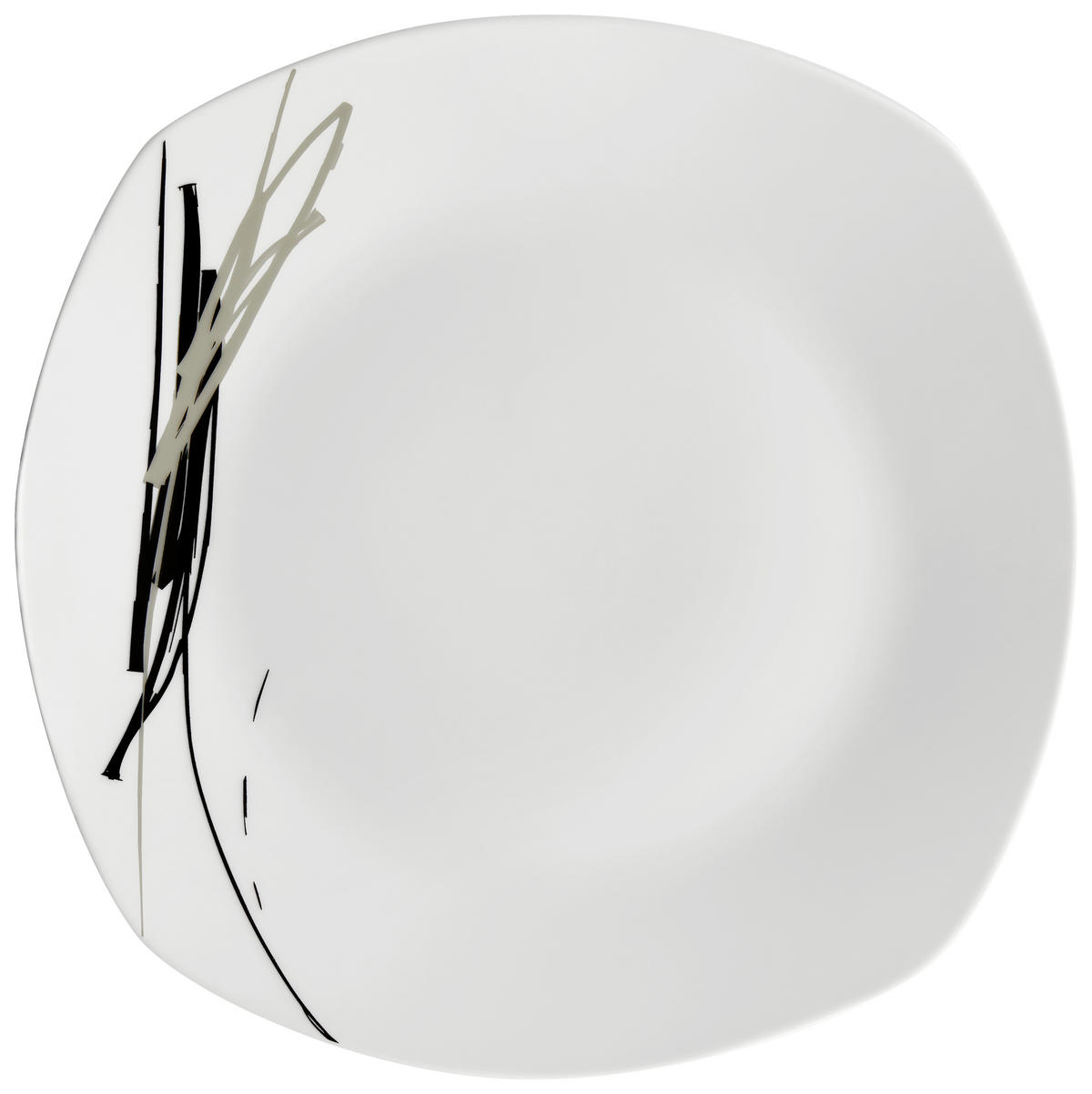 KOMBINOVANÝ SERVIS 62-dielne, porcelán keramika  - čierna/sivá, Design, keramika - Boxxx