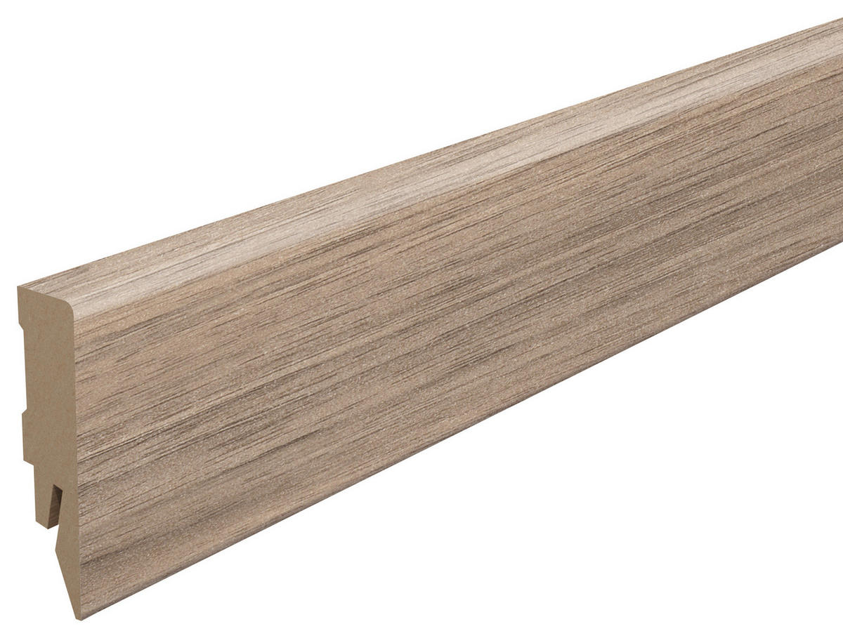 SOCKELLEISTE Nussbaum hell Hellbraun  - Hellbraun, KONVENTIONELL, Holzwerkstoff (240/1.4/5.8cm) - Egger Holzwerkstoffe