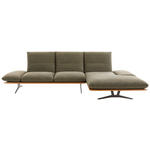 ECKSOFA in Flachgewebe Grün  314/159 cm  - Schwarz/Grün, Design, Holz/Textil (314/159cm) - Dieter Knoll