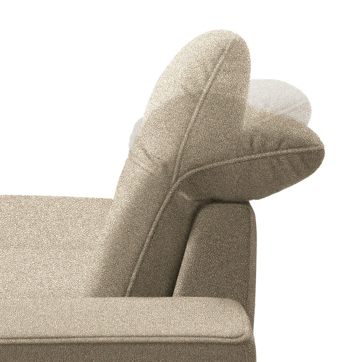 ECKSOFA in Mikrofaser Beige  - Beige/Schwarz, Design, Textil/Metall (203/266cm) - Johann Jakob
