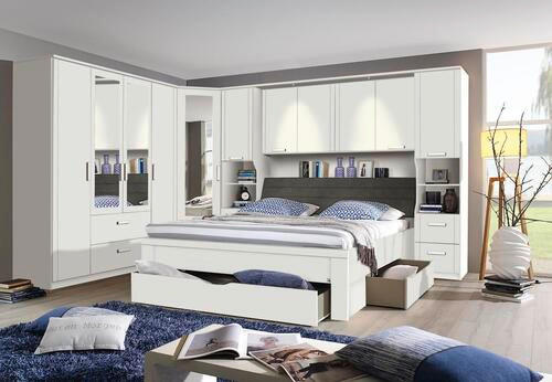 ECKKLEIDERSCHRANK 91,4/212/55,2 cm - Weiß, KONVENTIONELL, Glas/Holzwerkstoff (91,4/212/55,2cm) - Rauch Möbel