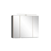 SPIEGELSCHRANK 80/64/20 cm  - Wildeiche/Edelstahlfarben, Trend, Glas/Holzwerkstoff (80/64/20cm) - Held