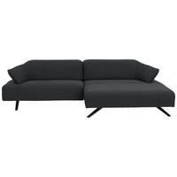 ECKSOFA in Struktur Grau  276/165 cm  - Anthrazit/Grau, Design, Textil/Metall (276/165cm) - Himolla