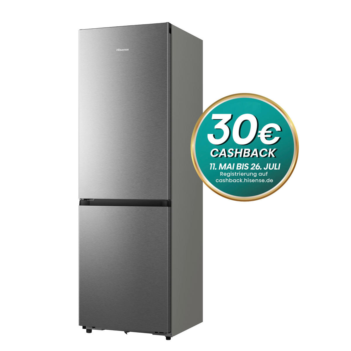KÜHL-GEFRIER-KOMBINATION 59,5/185,6/60 cm RB3K330SAIC  - Grau, Basics (59,5/185,6/60cm) - Hisense