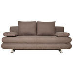 SCHLAFSOFA  in Mikrofaser Braun  - Chromfarben/Braun, Design, Kunststoff/Textil (196/74/90cm) - Carryhome