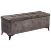 BETTBANK 139/58/50 cm   - Dunkelbraun/Schwarz, Konventionell, Kunststoff/Textil (139/58/50cm) - Modante