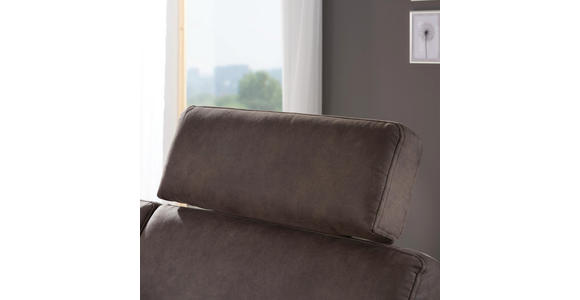 WOHNLANDSCHAFT Dunkelbraun Lederlook - Dunkelbraun, KONVENTIONELL, Kunststoff/Textil (193/251cm) - Cantus