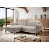 ECKSOFA Beige Plüsch  - Beige/Schwarz, Design, Textil/Metall (160/225cm) - MID.YOU