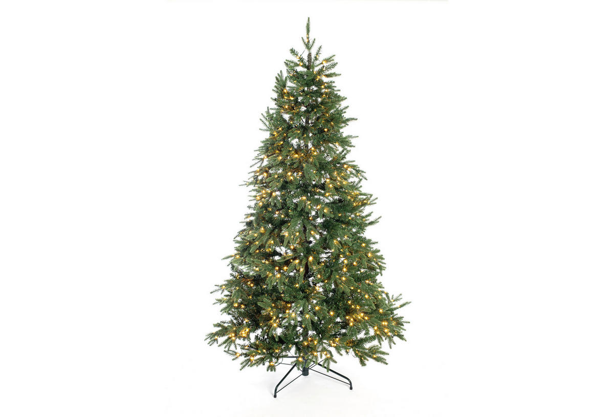 WEIHNACHTSBAUM 210 cm  - Waldgrün, Basics, Kunststoff/Metall (134/210cm)