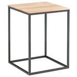 BEISTELLTISCH 40/40/54 cm Asteiche massiv, Hartholz Schwarz, Eichefarben quadratisch  - Eichefarben/Schwarz, Design, Holz/Metall (40/40/54cm) - Johann Jakob