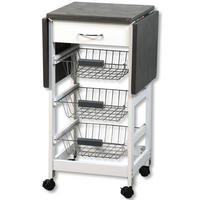 SERVIERWAGEN in Weiß  - Weiß, MODERN, Holzwerkstoff/Kunststoff (97/37/75,5cm) - Kesper