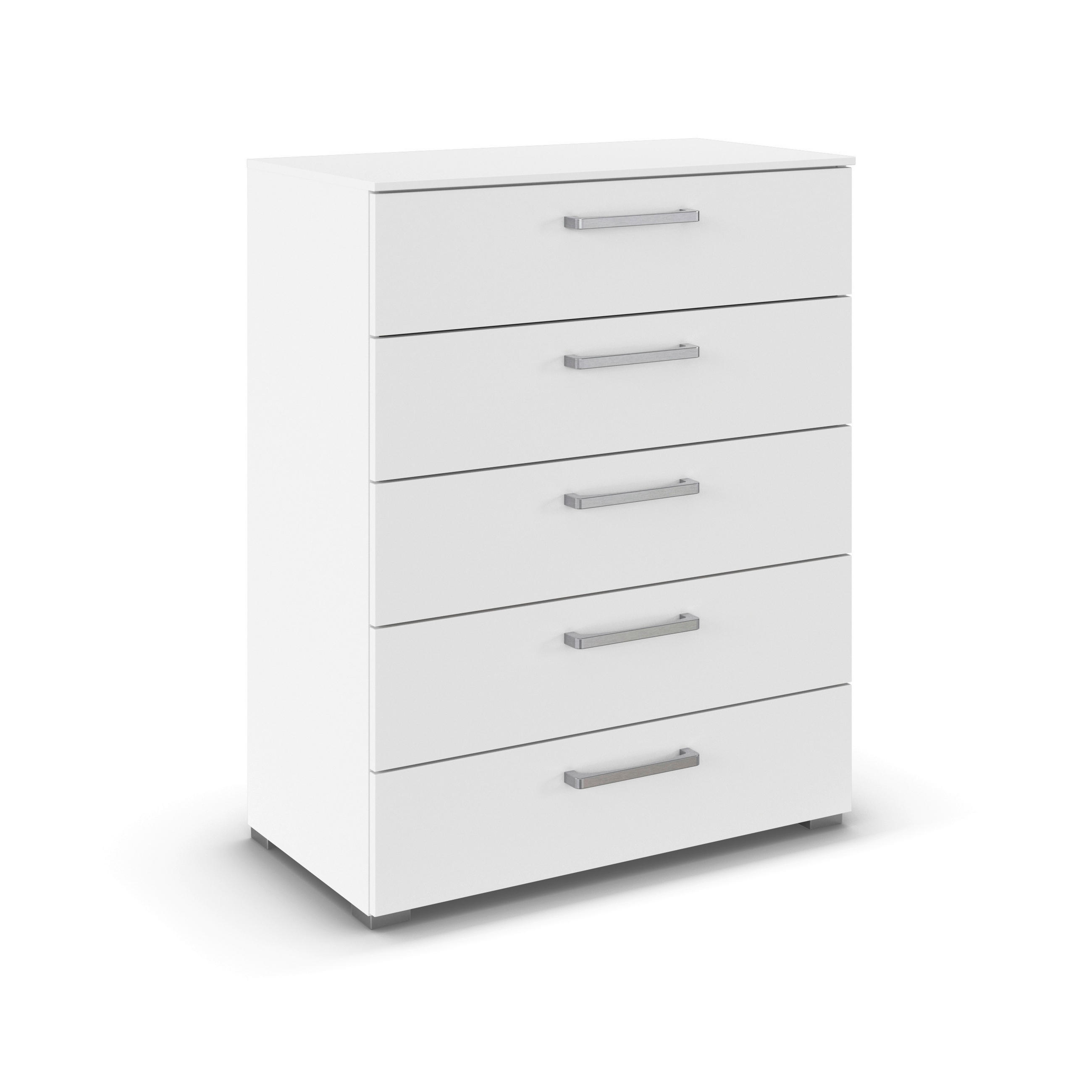 KOMMODE , 80/100/42 cm, 5 Schublade(n)  - Edelstahlfarben/Alufarben, Basics, Holzwerkstoff/Kunststoff (80/100/42cm) - Novel