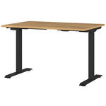 SCHREIBTISCH 120/80/72-118 cm  in Braun, Schwarz, Eichefarben  - Eichefarben/Schwarz, MODERN, Holzwerkstoff/Metall (120/80/72-118cm) - Novel