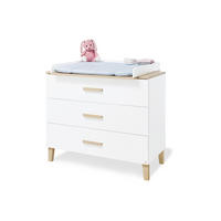 WICKELKOMMODE LUMI 110/101/56-77 cm  - Eichefarben/Weiß, Design, Holz/Holzwerkstoff (110/101/56-77cm) - Pinolino