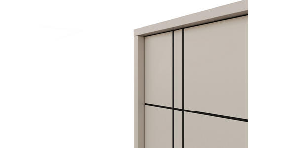 SIDEBOARD in 160,2/81,8/37 cm - Kaschmir/Schwarz, MODERN, Holzwerkstoff/Kunststoff (160,2/81,8/37cm) - Carryhome