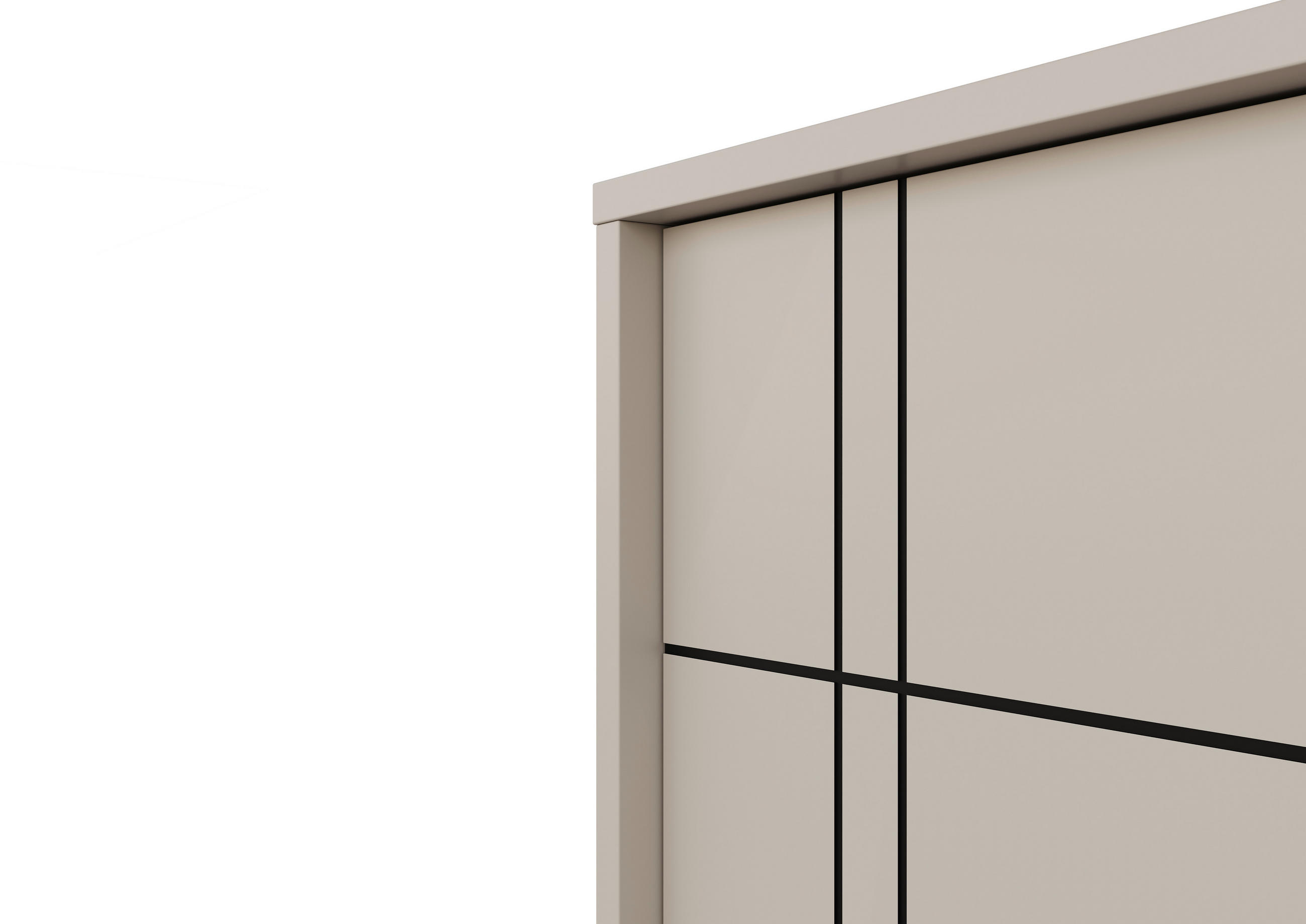 SIDEBOARD in 160,2/81,8/37 cm - Kaschmir/Schwarz, MODERN, Holzwerkstoff/Kunststoff (160,2/81,8/37cm) - Carryhome