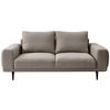 2-SITZER-SOFA in Webstoff Hellbraun  - Hellbraun/Schwarz, Modern, Textil/Metall (202/89/115cm) - MID.YOU
