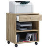 ROLLCONTAINER Sonoma Eiche  - Sonoma Eiche, Basics, Holzwerkstoff/Kunststoff (45/54/38cm) - MID.YOU