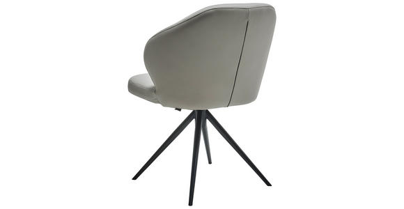 STUHL Echtleder Cappuccino  - Schwarz/Cappuccino, Design, Leder/Metall (61/84/61cm) - Dieter Knoll