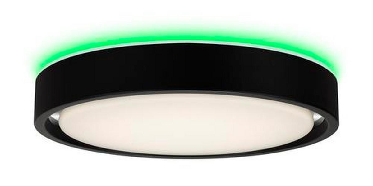 LED-DECKENLEUCHTE  36/7,5 cm    - Schwarz, Basics, Kunststoff/Metall (36/7,5cm) - Novel