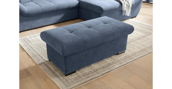 HOCKERBANK 108/42/54 cm Flachgewebe Anthrazit Kunststoff - Anthrazit/Schwarz, Design, Kunststoff/Textil (108/42/54cm) - Xora