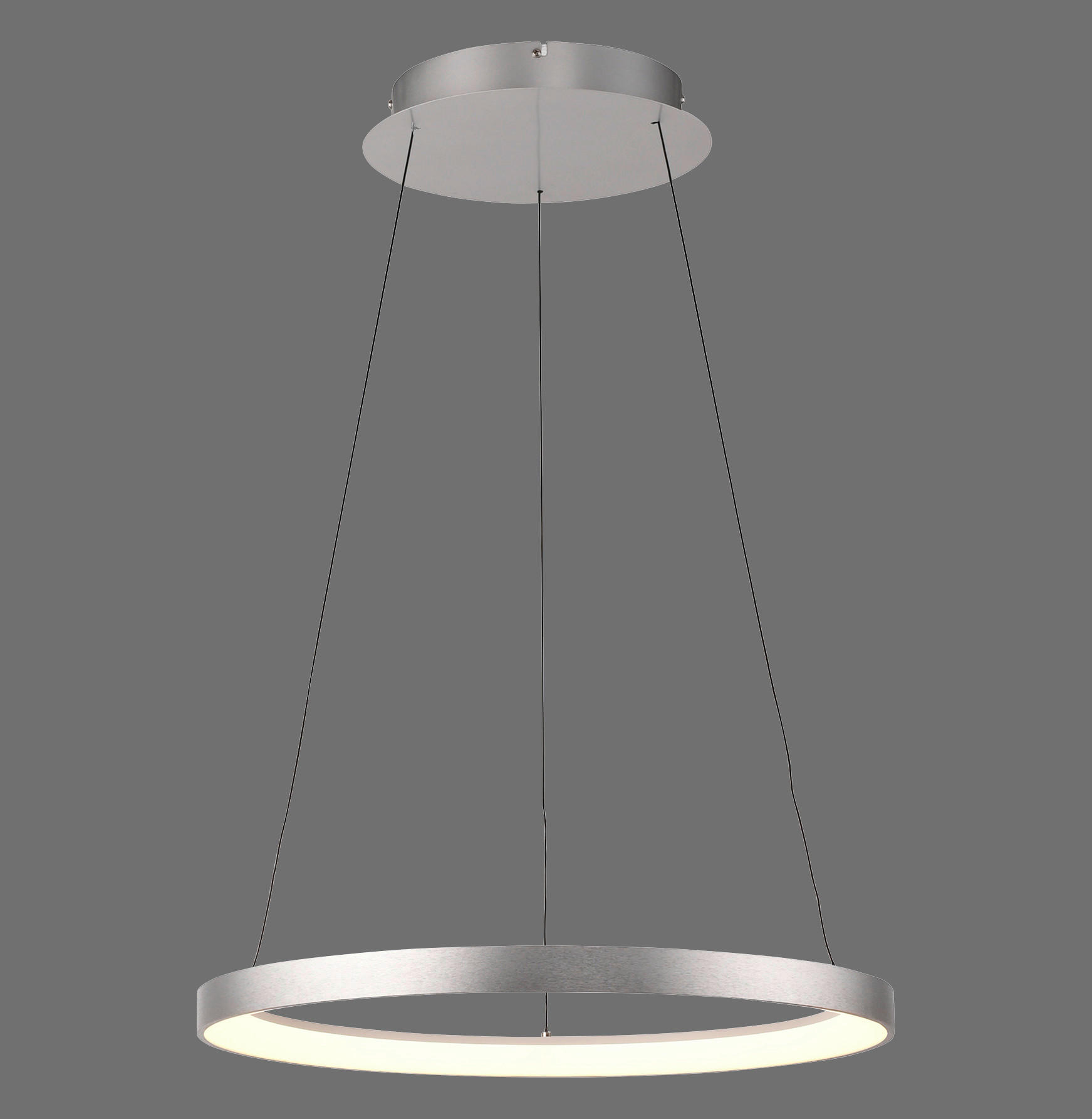 LED-PENDELLEUCHTE 57/200/200 cm  - Alufarben, Design, Kunststoff/Metall (57/200/200cm)
