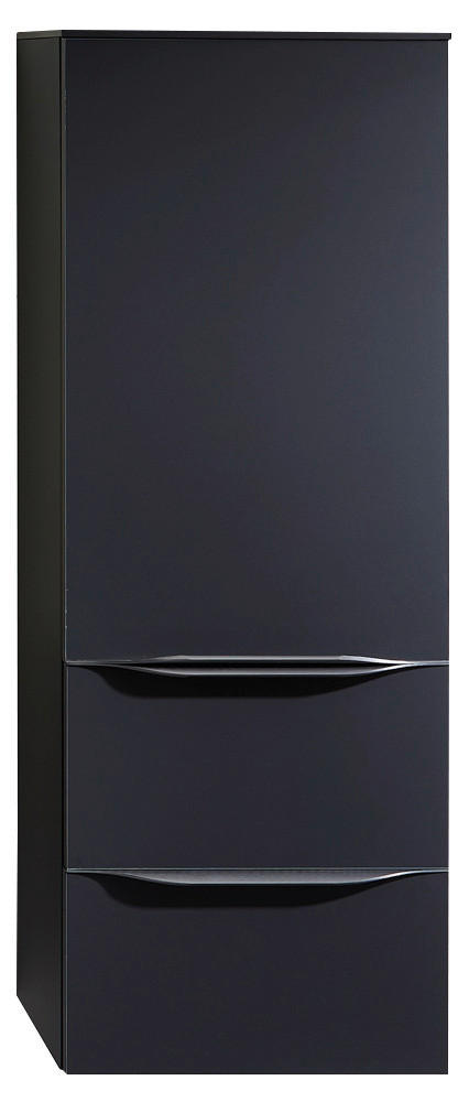 MIDISCHRANK 45/121/33 cm  - Anthrazit/Schwarz, KONVENTIONELL, Glas/Holzwerkstoff (45/121/33cm) - Sadena