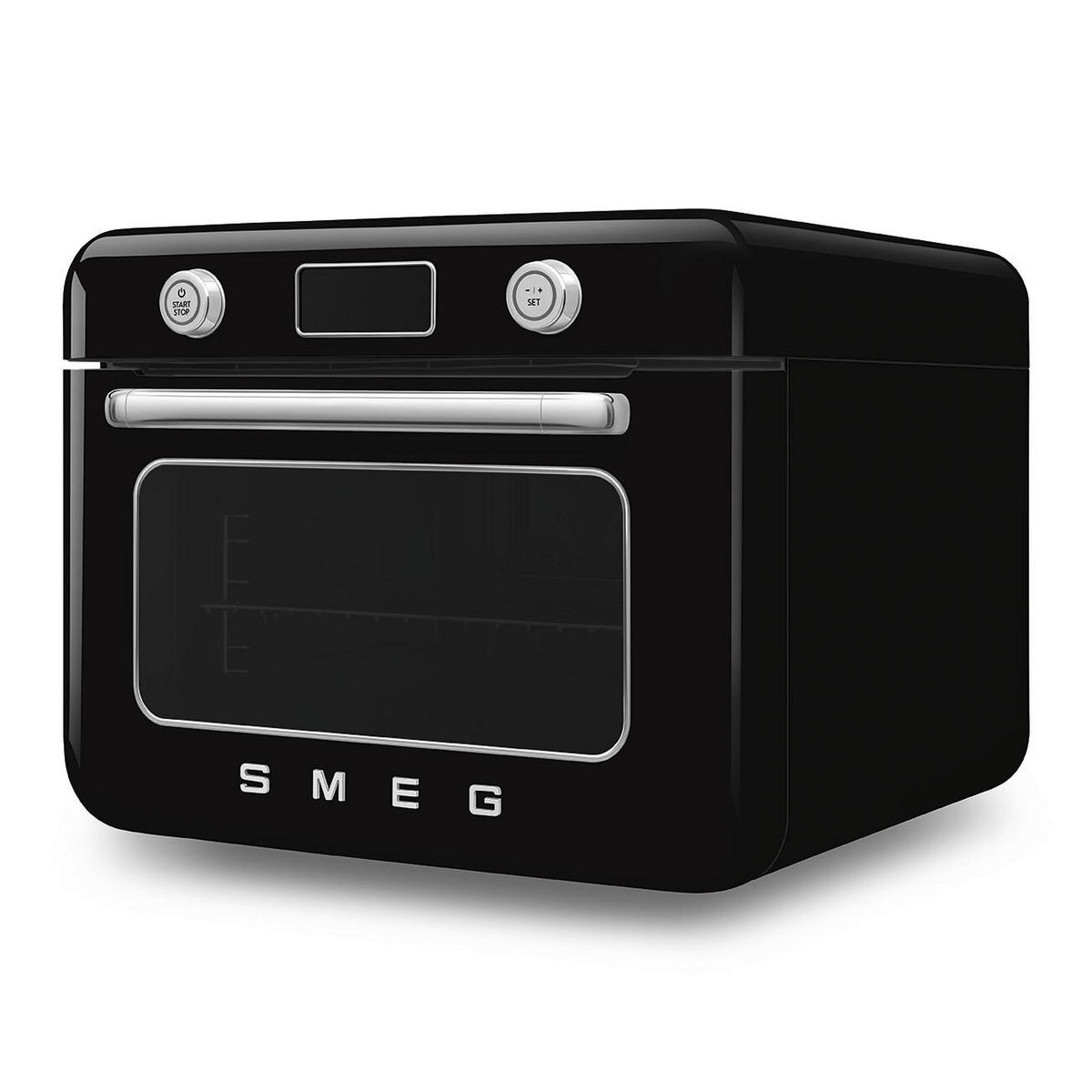 MINIBACKOFEN - Schwarz Hochglanz, Trend, Kunststoff (50/40/51cm) - SMEG