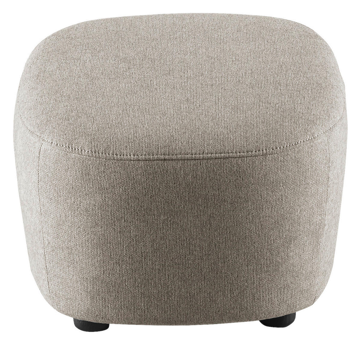HOCKER Webstoff Beige  - Beige/Schwarz, Design, Kunststoff/Textil (54/41/57cm) - SetOne by Musterring