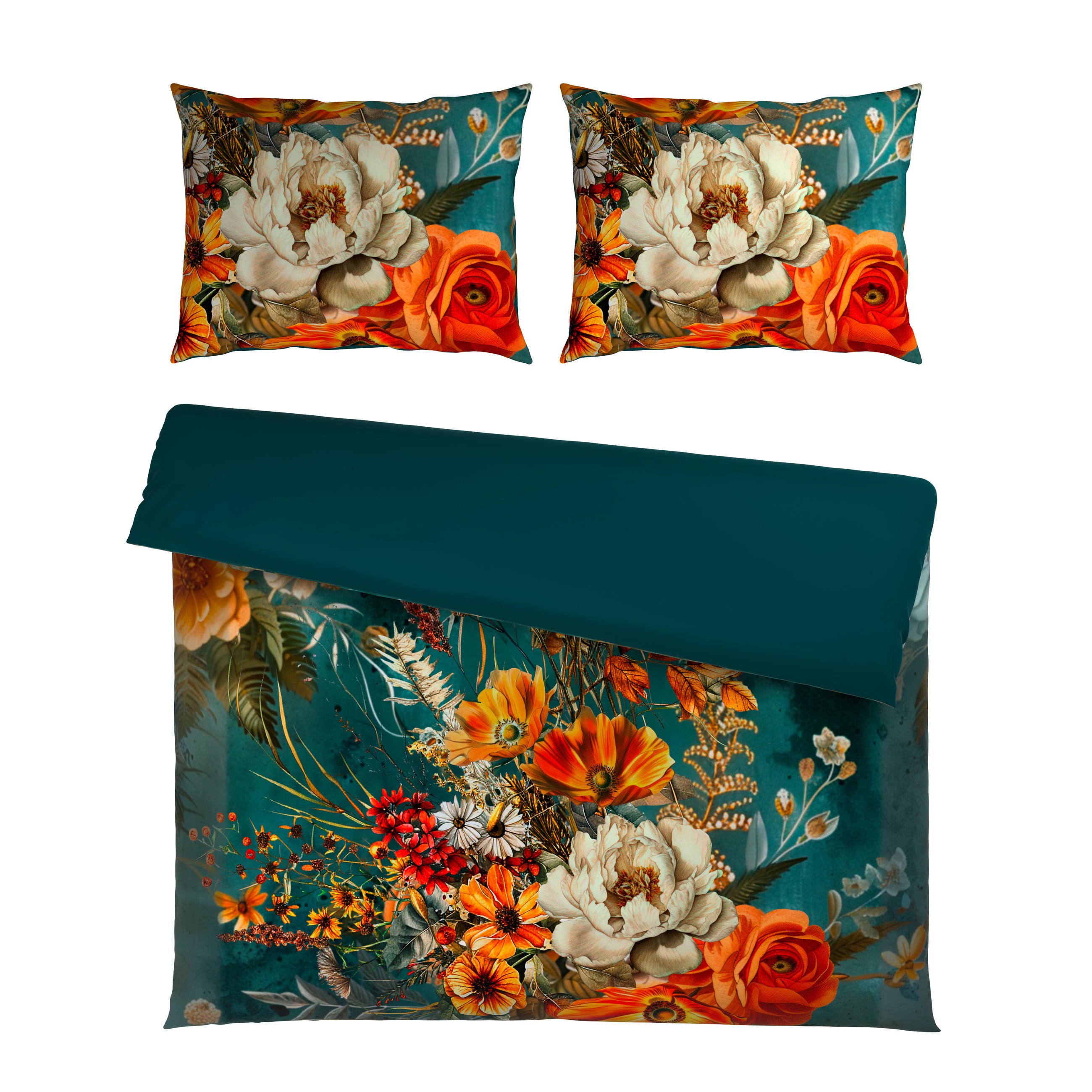 WENDEBETTWÄSCHE 3-teilig Satin 200/200 cm  - Multicolor, Textil (200/200cm) - Novel