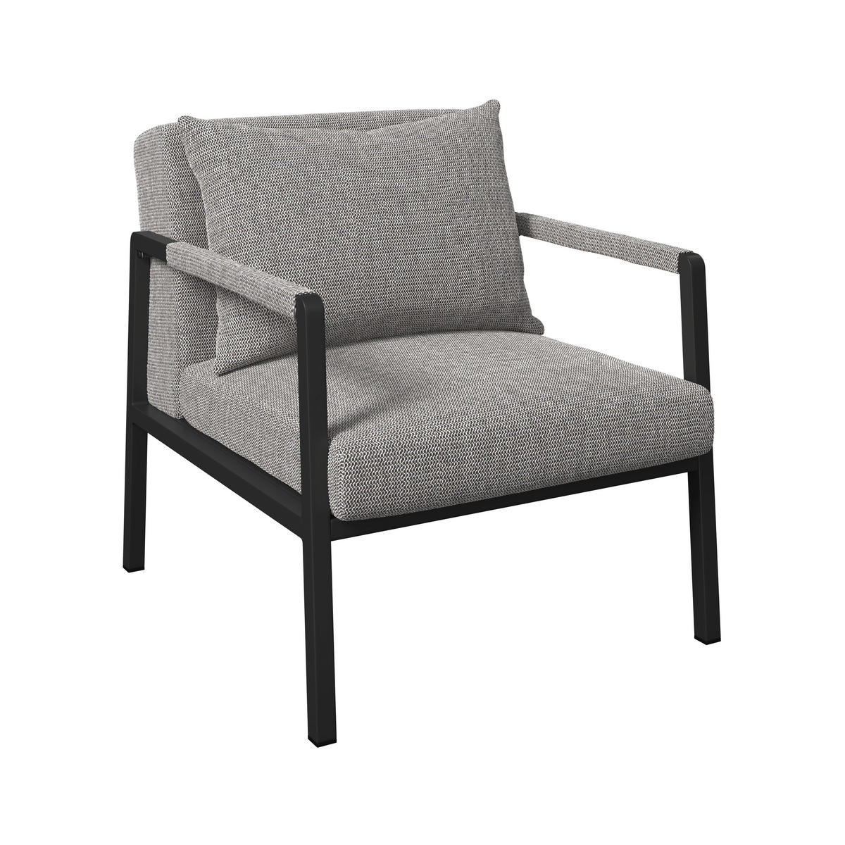 LOUNGEGARNITUR 4-teilig   210/80/86 cm Aluminium  - Anthrazit/Grau, LIFESTYLE, Stein/Textil (210/80/86cm) - Ambia Garden