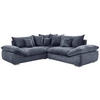 ECKSOFA in Velours Anthrazit  - Chromfarben/Anthrazit, Konventionell, Kunststoff/Textil (247/247cm) - Carryhome