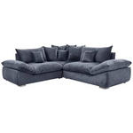 ECKSOFA in Velours Anthrazit  - Chromfarben/Anthrazit, KONVENTIONELL, Kunststoff/Textil (247/247cm) - Carryhome