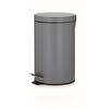TRETEIMER 12 l  Metall  - Hellgrau/Schwarz, Basics, Kunststoff/Metall (25/39cm) - Kela