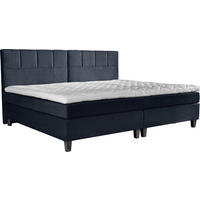 BOXSPRINGBETT 200/200 cm  in Dunkelblau  - Dunkelgrau/Dunkelblau, Trend, Holz/Textil (200/200cm) - Esposa