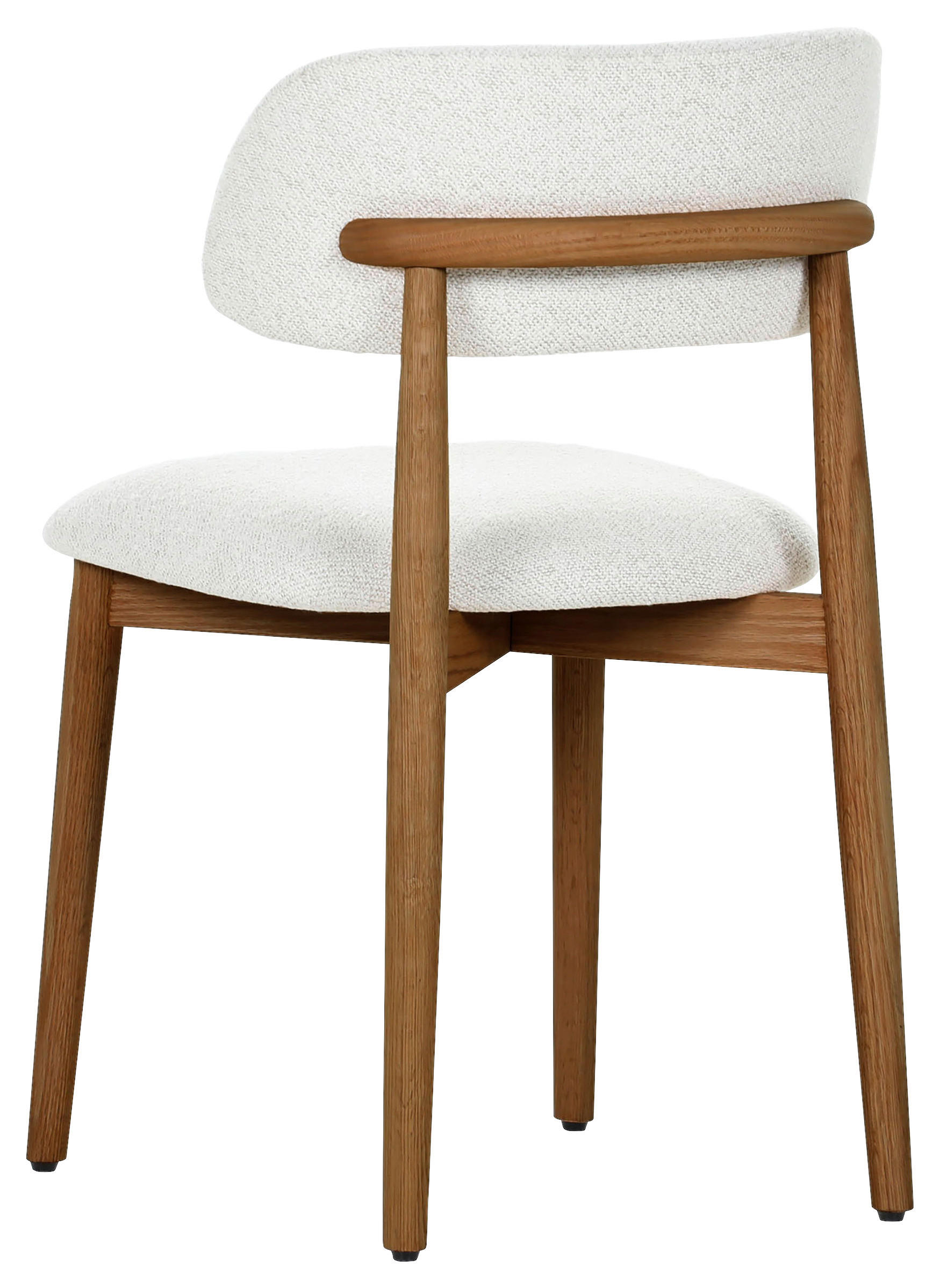 STUHL Nussbaumfarben, Beige Eiche massiv  - Beige/Dunkelbraun, MODERN, Holz/Textil (49/79/51cm) - Livetastic