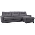 ECKSOFA Dunkelgrau Webstoff  - Dunkelgrau/Schwarz, KONVENTIONELL, Kunststoff/Textil (270/160cm) - Carryhome