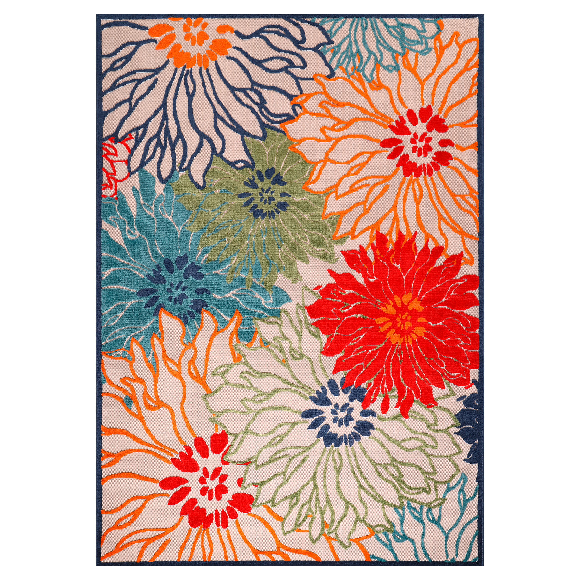 OUTDOORTEPPICH 60/110 cm Floral Rot  - Rot, LIFESTYLE, Kunststoff/Textil (60/110cm)