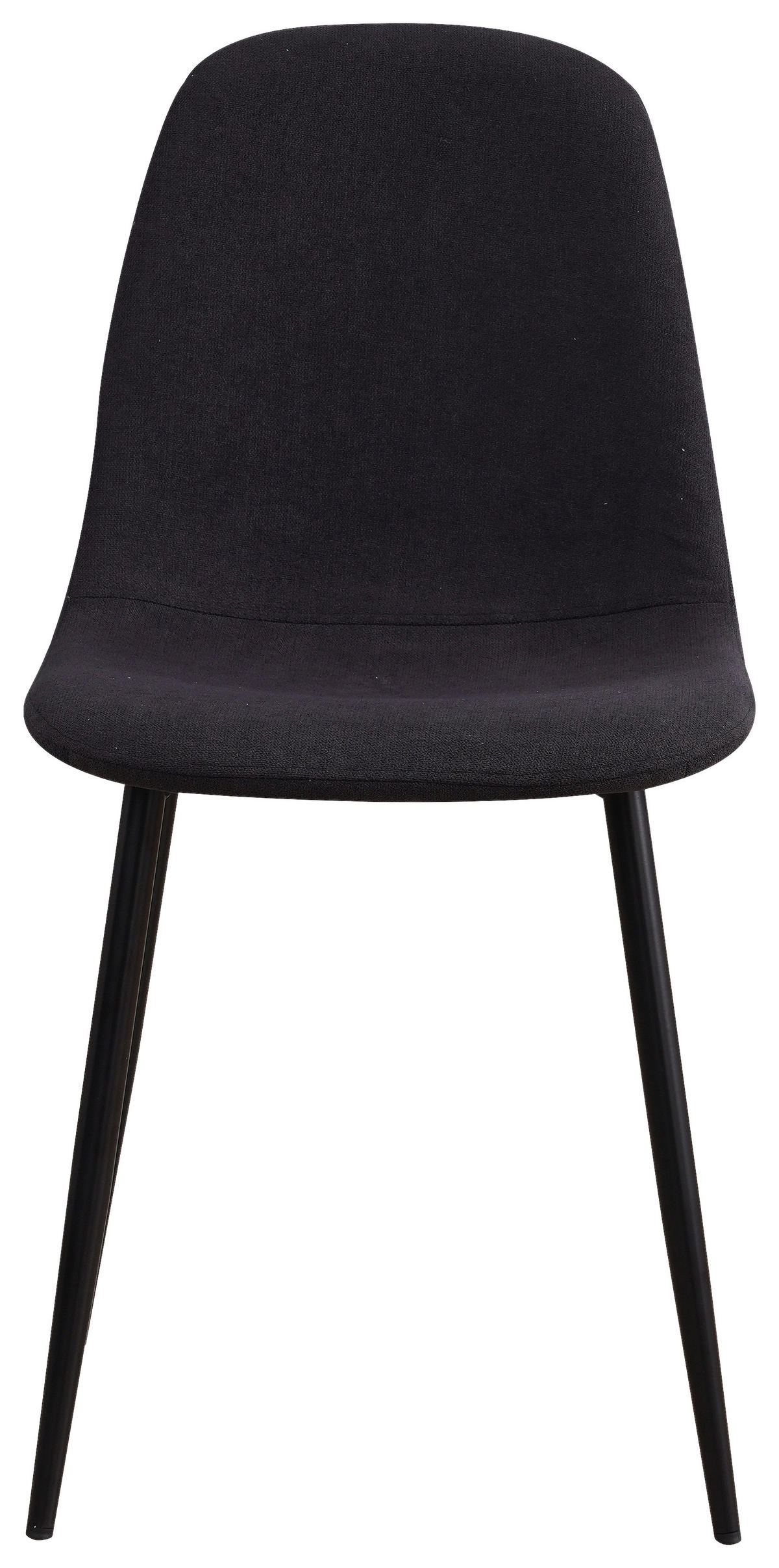 STUHL  in Eisen Mikrofaser Metall, Textil  - Schwarz, Basics, Textil/Metall (43/85/54cm) - P & B