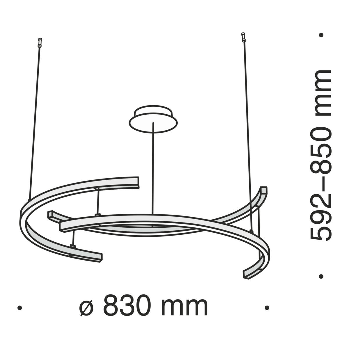 PENDELLEUCHTE  83/25,9/83 cm   - Schwarz, Basics, Metall (83/25,9/83cm) - MAYTONI